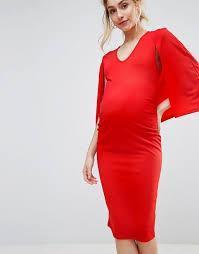 Bluebell red maternity dress with cape detail size 14 (new with tags)